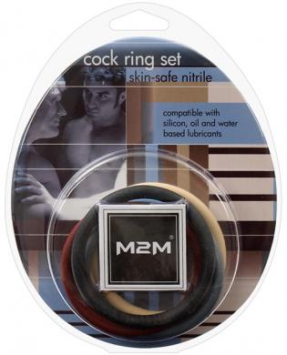 M2m nitrile cock ring  2in – pack of 5 asst