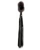 18in mink handle kitty cat whip - black