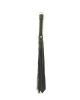 18in classic leather whip - black