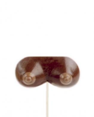Small rack- boobs on a stick - milk chocolate