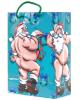 X-mas santa posing gift bag