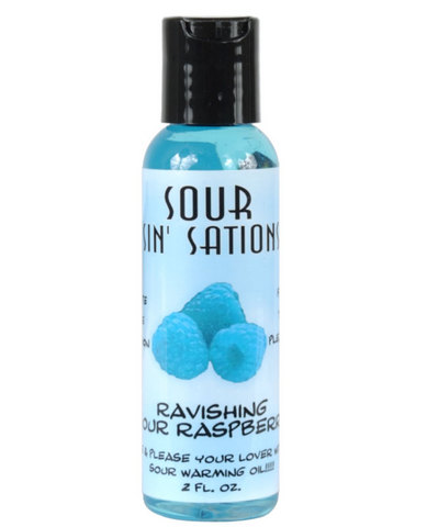 Sour sin' sations ravishing sour raspberry, edible warm oil