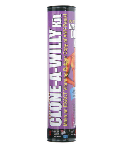 Clone - a - willie kit vibrating - brown skin