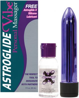 Astroglide vibe personal massager w/ 1 oz x silicone lube