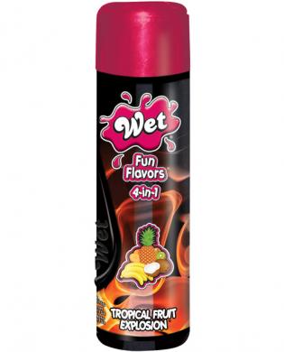 Wet fun flavor warming massage glide – 4.1 oz tropical fruit