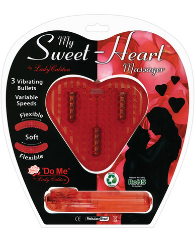 My sweet-heart massager - 3 vibrating bullets red