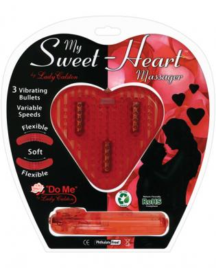 My sweet-heart massager - 3 vibrating bullets red