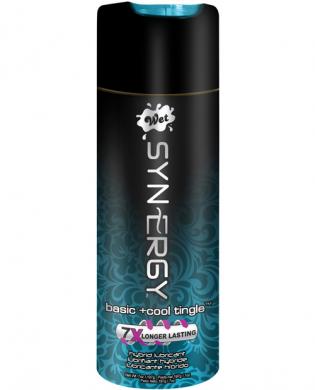 Wet synergy cool tingle water based silicone blend 7 oz bottle