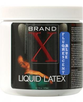 Brand x liquid latex – 16 oz fluorescent blue