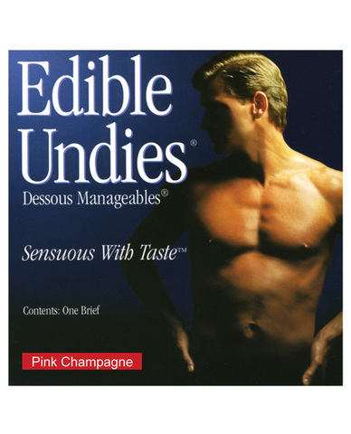 Mens edible undies pink champagne