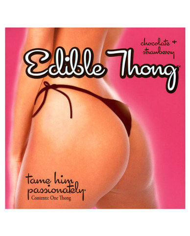 Edible thong chocolate and strawberry