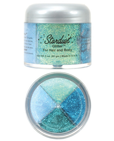 Stardust glitter for hair and body 4 mermaid colors - 2 oz