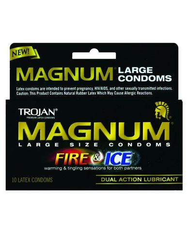 Trojan magnum fire and ice condoms - box of 10