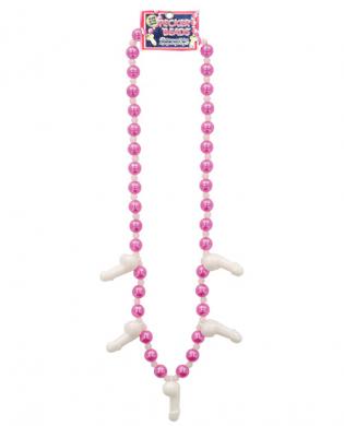 Bachelorette pecker beads necklace, glow in dark