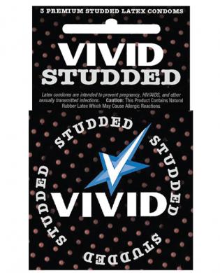 Vivid condoms, studded (ea)