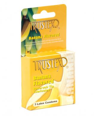 Trustex flavored condoms 3 pack - banana