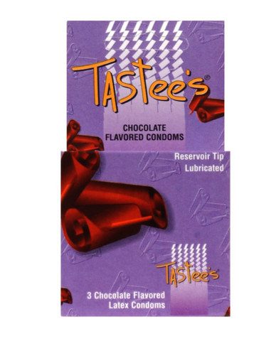 Tastees condoms, chocolate 3 pack