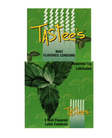Tastees condoms, mint 3 pack