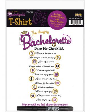 Naughty bachelorette dare me checklist t-shirt