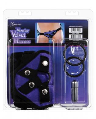 Sportsheets vibrating harness purple velvet