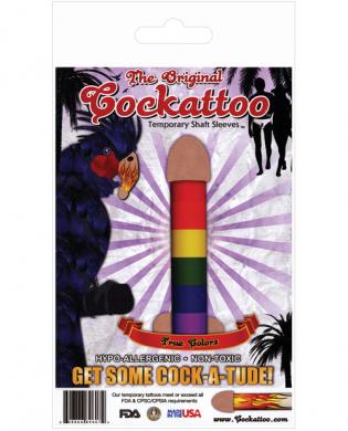 Cockattoo temporary penis tattoos – true colors