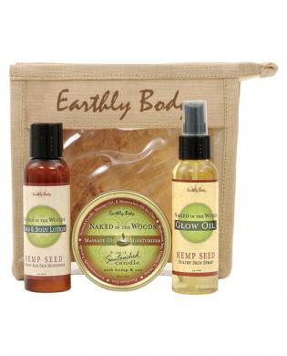 Earthly body jute gift bag naked in the woods – 6 oz candle, 3 o