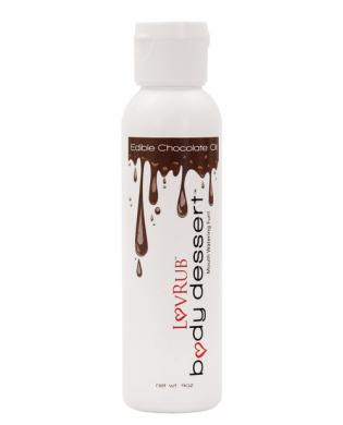 Lovrub body dessert edible oil – chocolate 4 oz  bottle