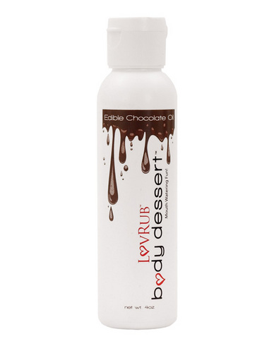 Lovrub body dessert edible oil - chocolate 4 oz  bottle
