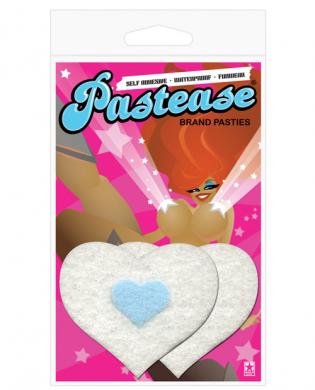 Pastease something blue baby blue w/big white heart o/s