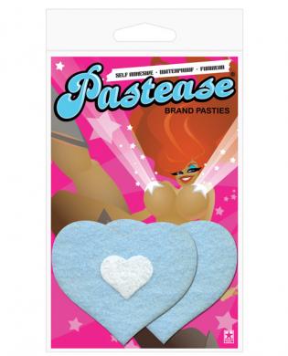 Pastease something blue white w/big baby blue heart o/s