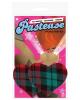 Pastease red and green plaid heart o/s