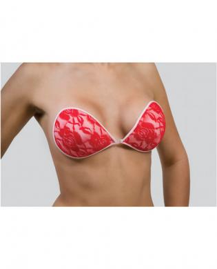 Dare to bare lace bra – no straps, no back-adhesive bra red lace a-cup