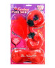 For lovers fantasy fun set cuffs, feather and blindfold