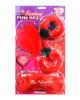 For lovers fantasy fun set cuffs, feather and blindfold