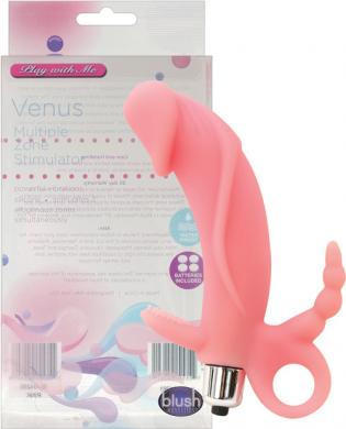 Blush venus multiple zone stimulator – pink