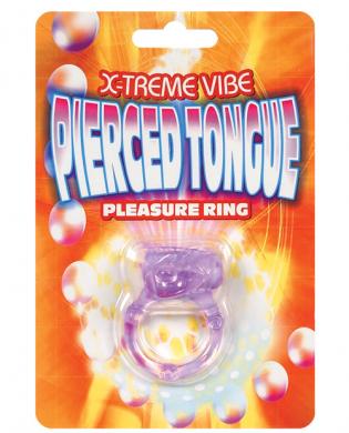 Extreme vibe pierced tongue  – purple