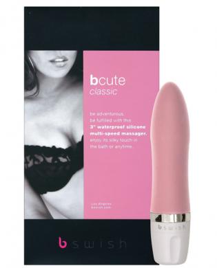 Bcute classic silicone waterproof massager – pink