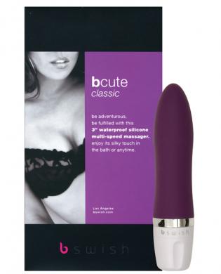 Bcute classic silicone waterproof massager – purple