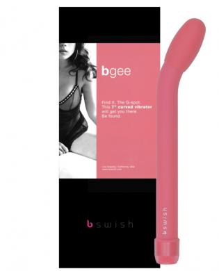 Bgee 7in curved vibrator - pink