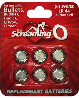 Screaming o batteries - sheet of 6 (bullet, owow, fingo, bullet buddies)