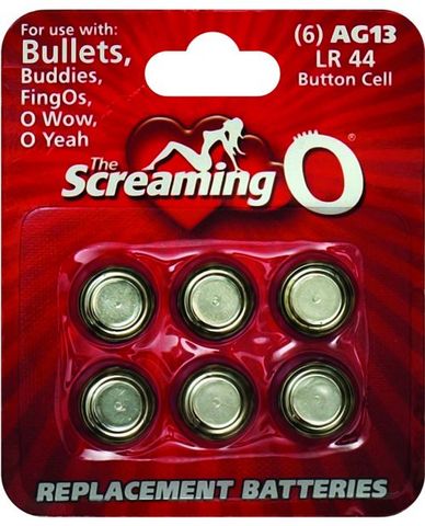 Screaming o batteries - sheet of 6 (bullet, owow, fingo, bullet buddies)