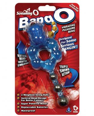 Bang o vibrating pleasure ring (asst colors) ea