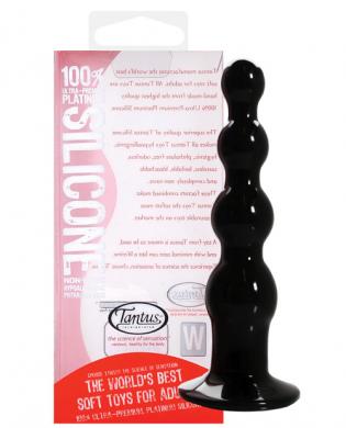 Tantus ripple silicone plug – large black