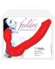 Silicone feeldoe more vibrating - red