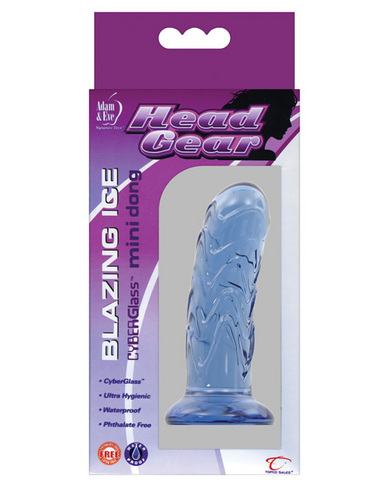 Adam and eve cyberglass head gear mini dong - blazing ice