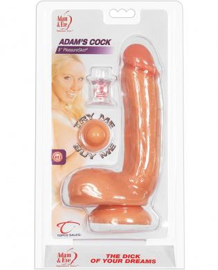 CNVELD-A8402-6 Adam's 8in pleasureskin cock, natural