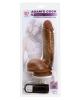 Adams 8in vibrating pleasureskin cock - cinnamon: Adams 8in vibrating pleasureskin cock - cinnamon - $41.25