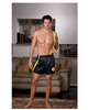 2 Pc Satin Boxer And Adjustable And Removable Suspenders Black M/l