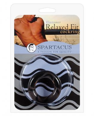 Elastomer relaxed fit cock ring – black