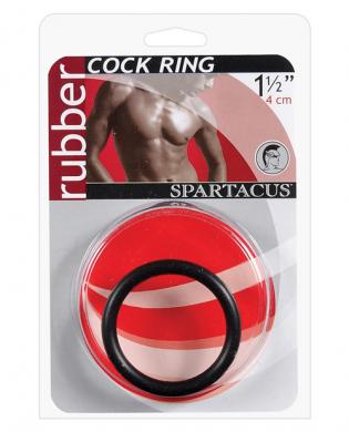 1.5in rubber cock ring – black